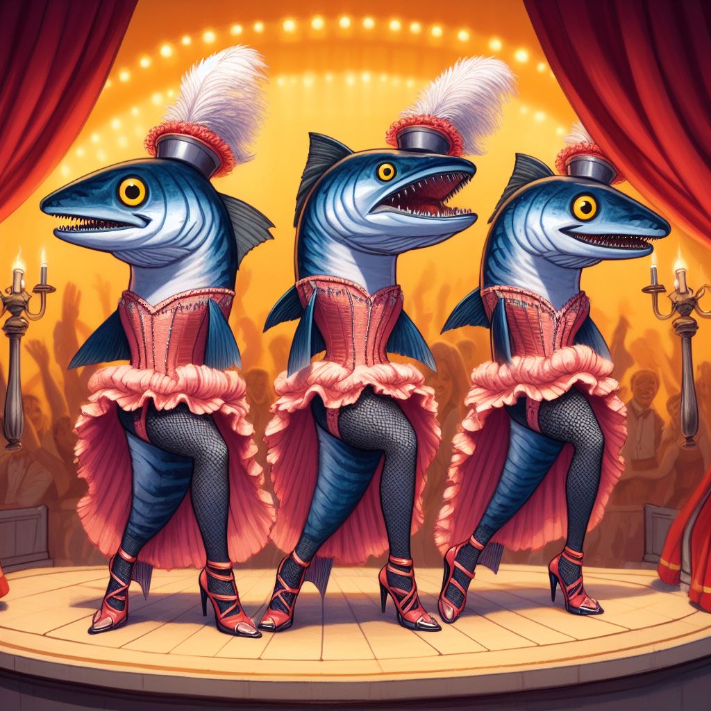 Barracudas dancing the cancan